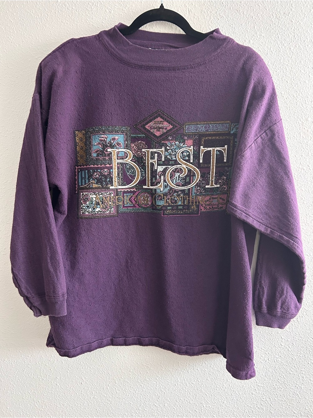 BEST Graphic Pullover Sweatshirt - Purple